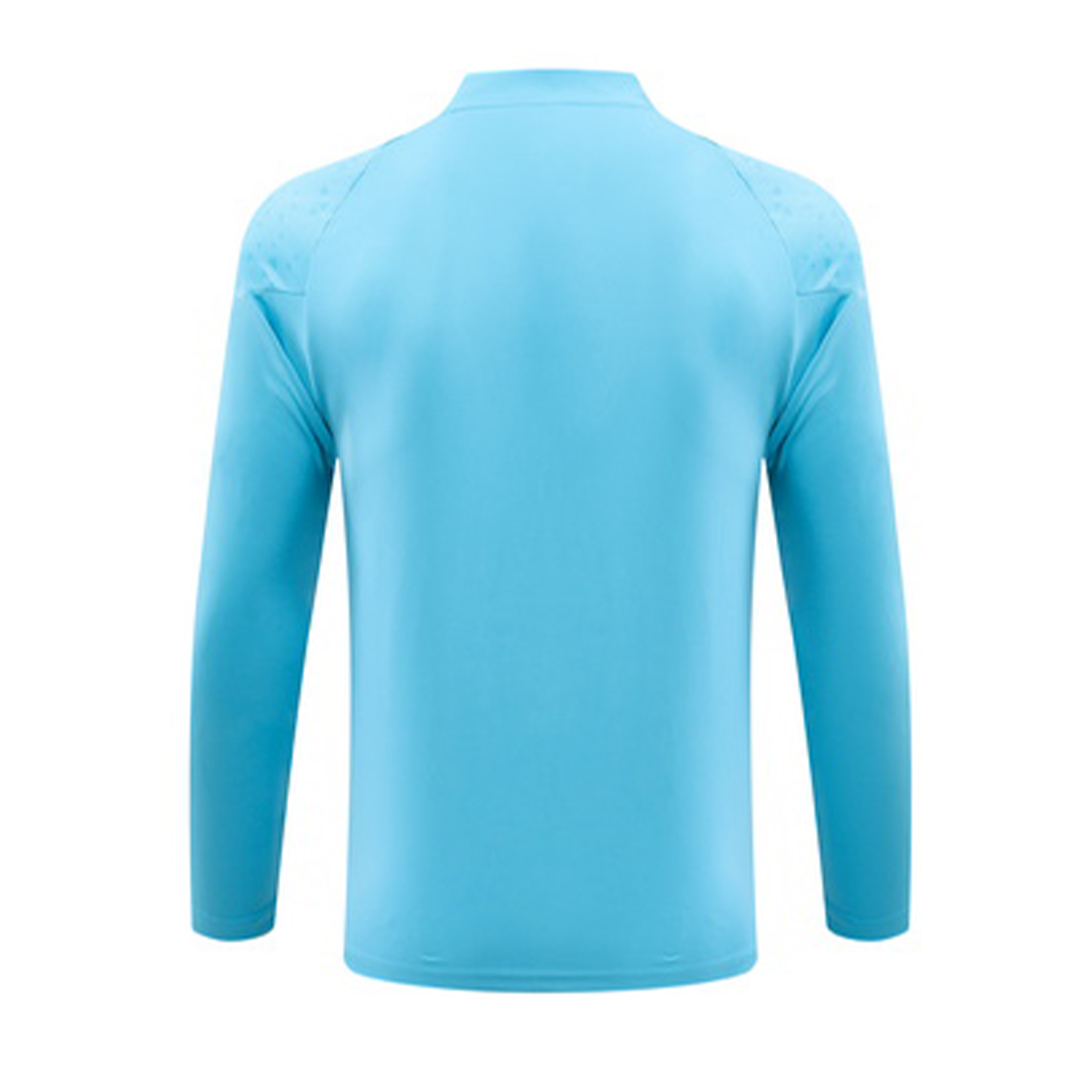 Kids Marseille Zipper Sweatshirt Kit(Top+Pants) Blue 2023/24 - view 12
