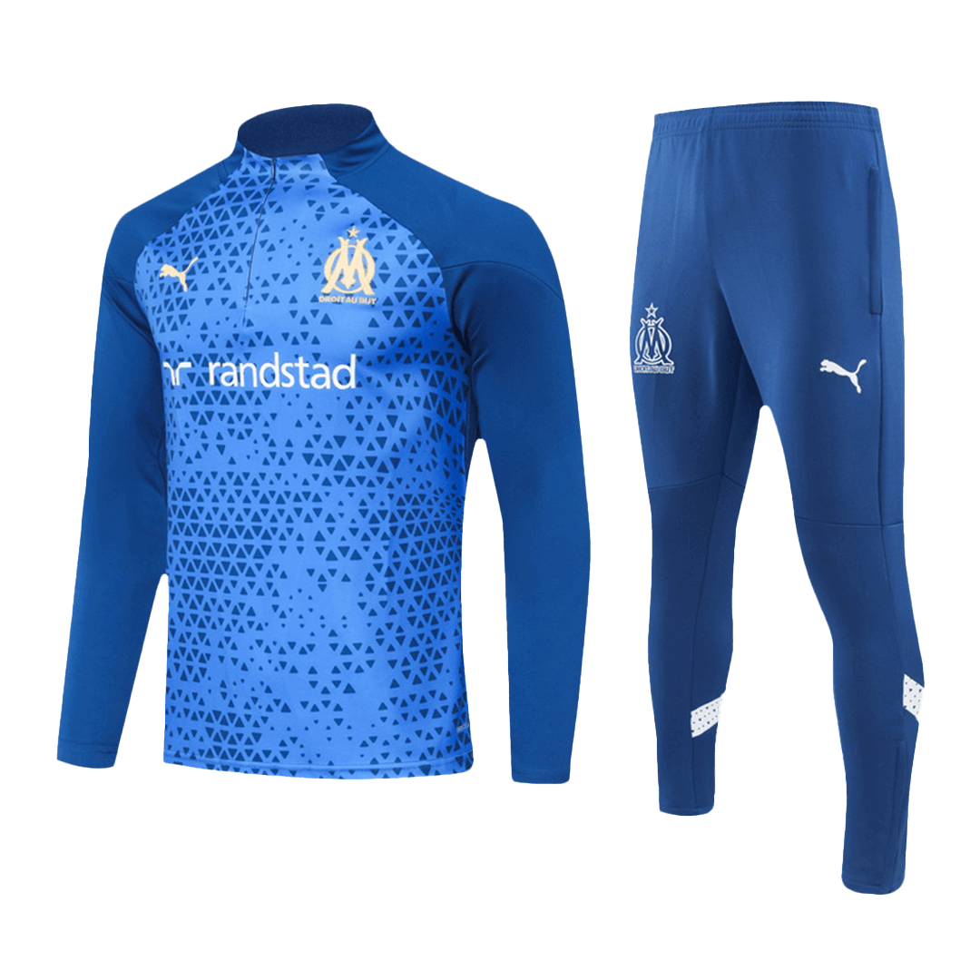 Marseille Zipper Sweatshirt Kit(Top+Pants) Blue 2023/24 - view 13