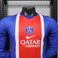 26-27 PSG Home Soccer Jersey Player Version Long Sleeve - view 4