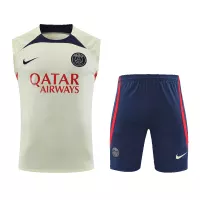 PSG Sleeveless Training Kit (Top+Shorts) White 2023/24 - view 1