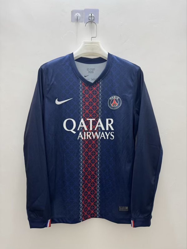25-26 Paris Saint-Germain Home Soccer Jersey Long Sleeve