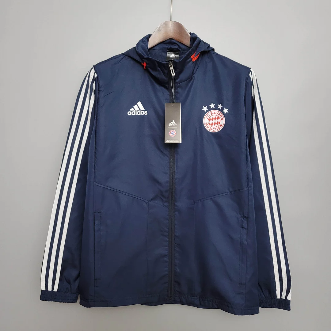 2021 Windbreaker Football Jersey Bayern Munich Royal Blue 1:1 Thai Quality - view 5