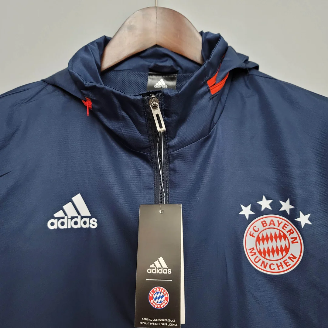 2021 Windbreaker Football Jersey Bayern Munich Royal Blue 1:1 Thai Quality - view 7