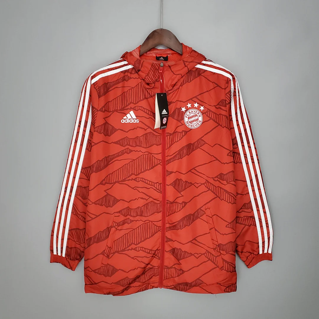 2021/2022 Windbreaker Football Jersey Bayern Munich Red 1:1 Thai Quality - view 8