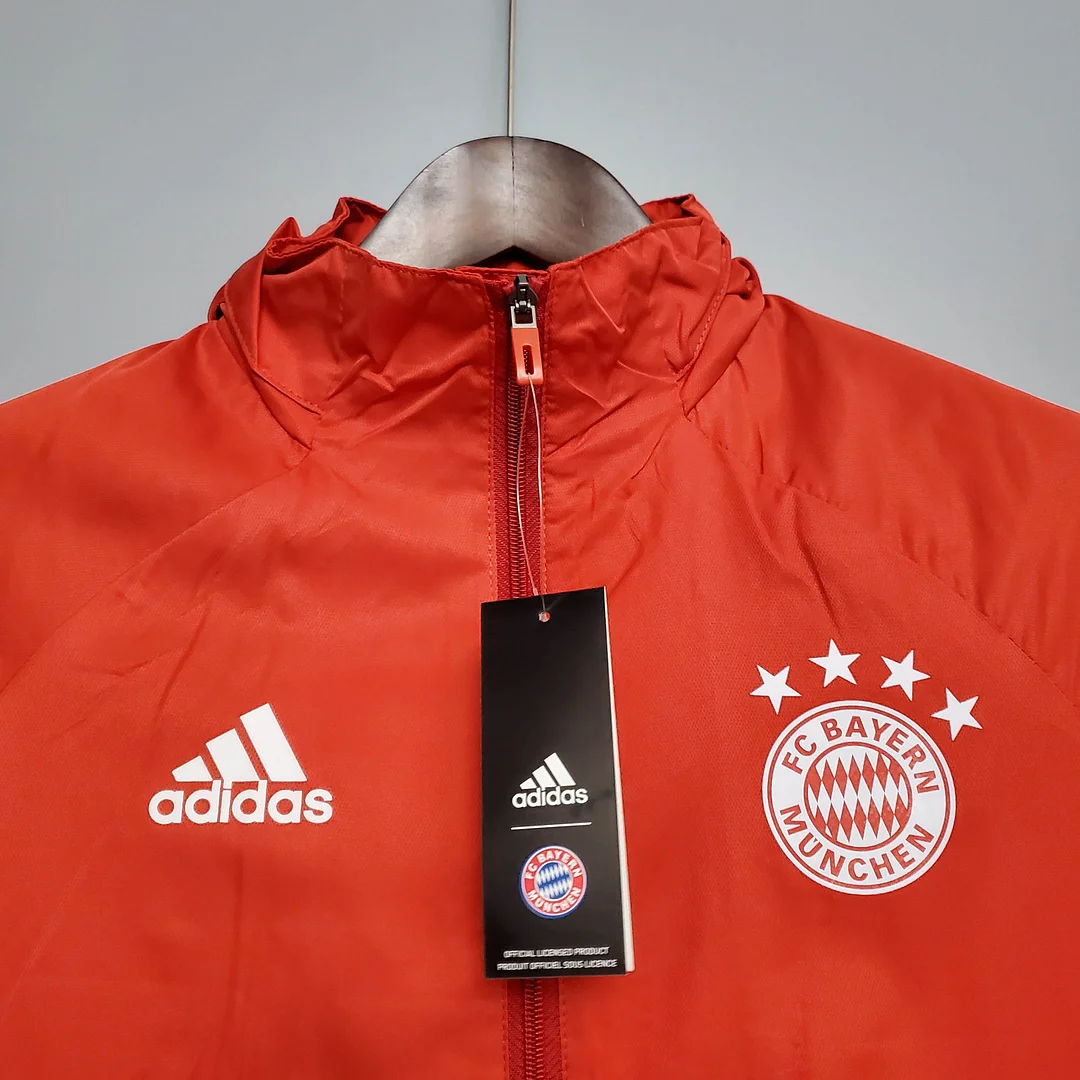 2021 Windbreaker Football Jersey Bayern Munich Red 1:1 Thai Quality - view 4
