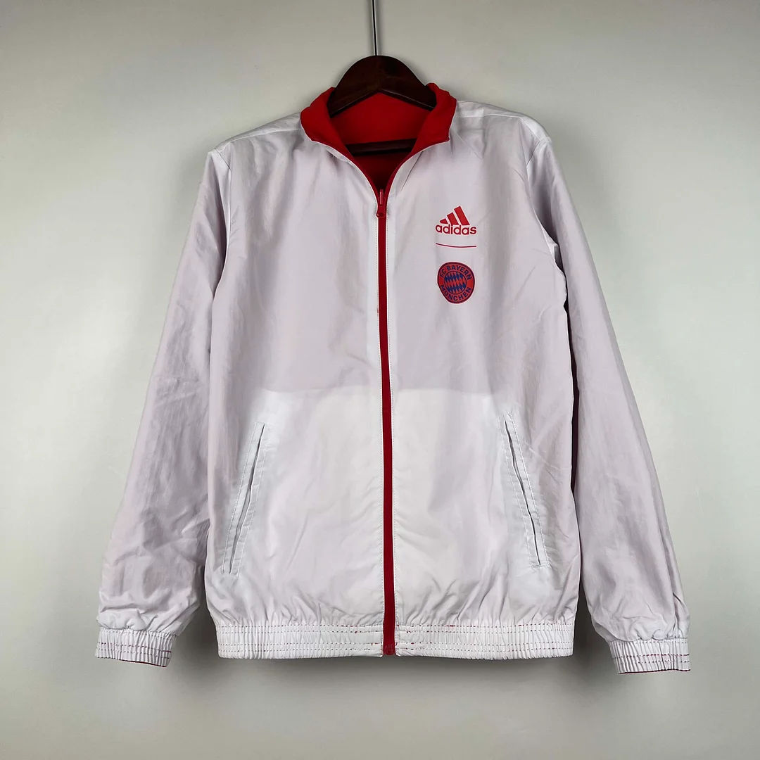 2023-2024 Bayern Munich Reversible Windbreaker （Red-white）Soccer Jersey 1:1 Thai Quality - view 4