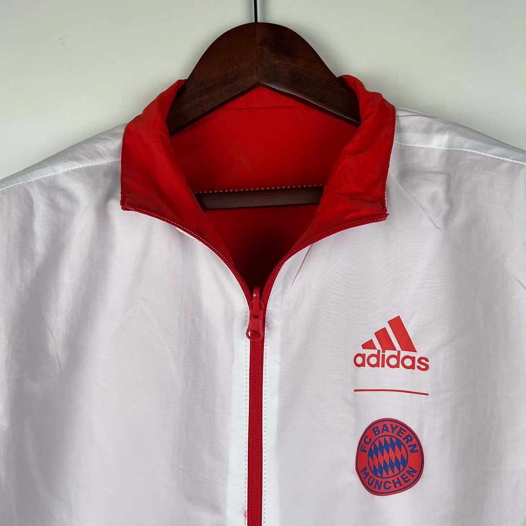 2023-2024 Bayern Munich Reversible Windbreaker （Red-white）Soccer Jersey 1:1 Thai Quality - view 11