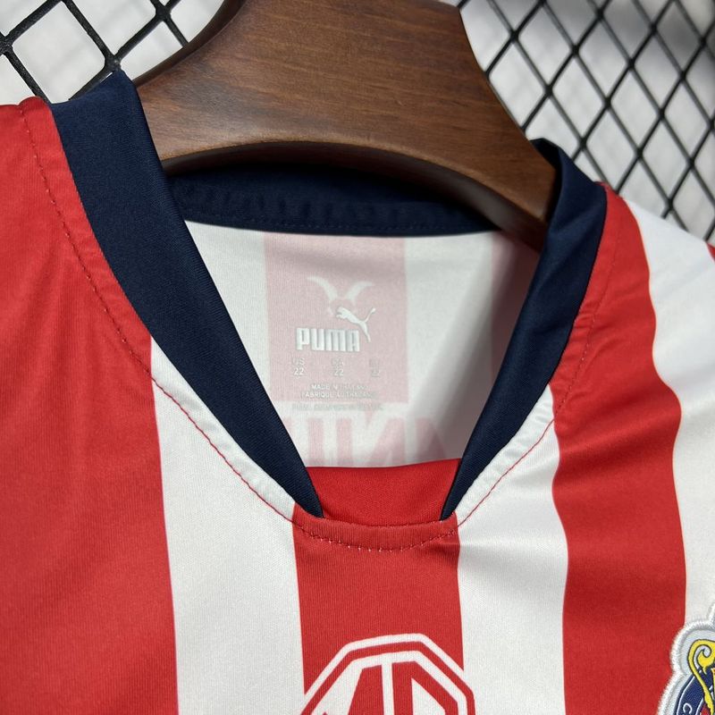 24-25 Chivas  Home Soccer Kids kit Jersey+Shorts - view 6