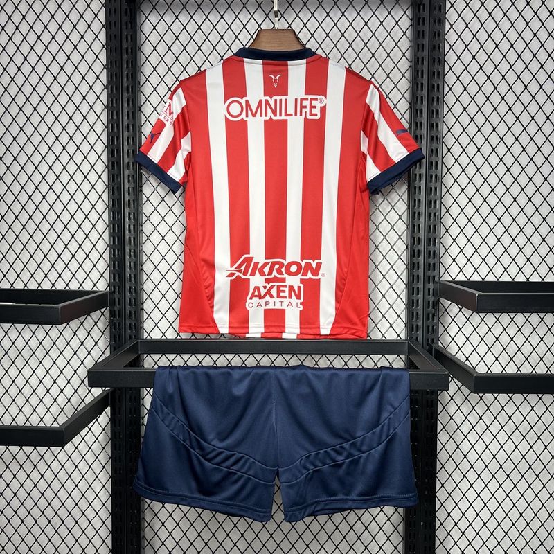 24-25 Chivas  Home Soccer Kids kit Jersey+Shorts - view 7