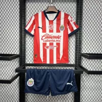 24-25 Chivas  Home Soccer Kids kit Jersey+Shorts - view 1