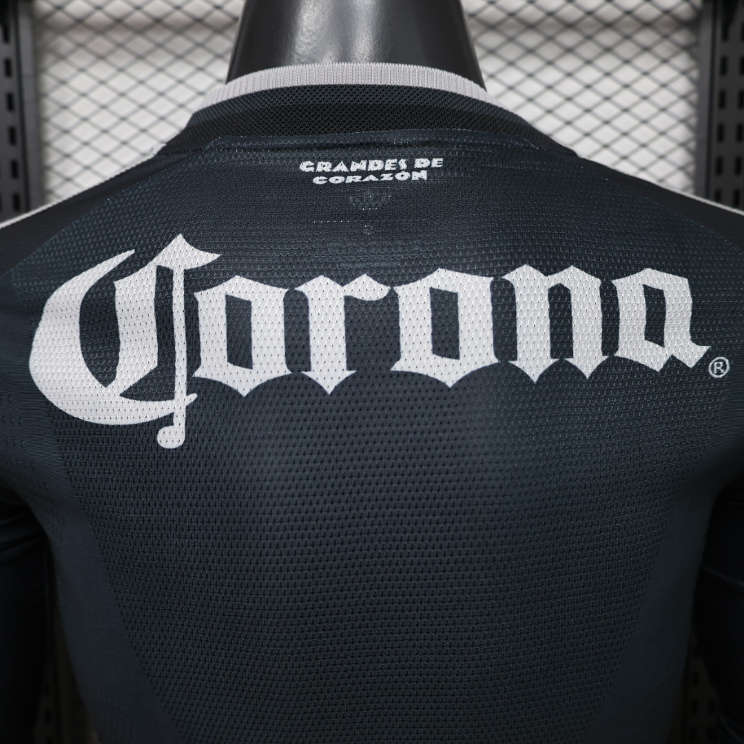 26-27 Club America Away Soccer Jersey Player Version Long Sleeve - view 4