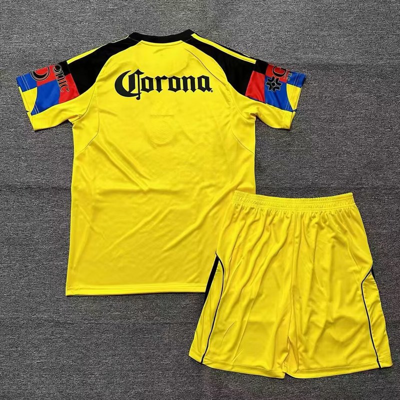 25-26 Club America  Home Soccer Kids Kit Jersey+Shorts - view 3