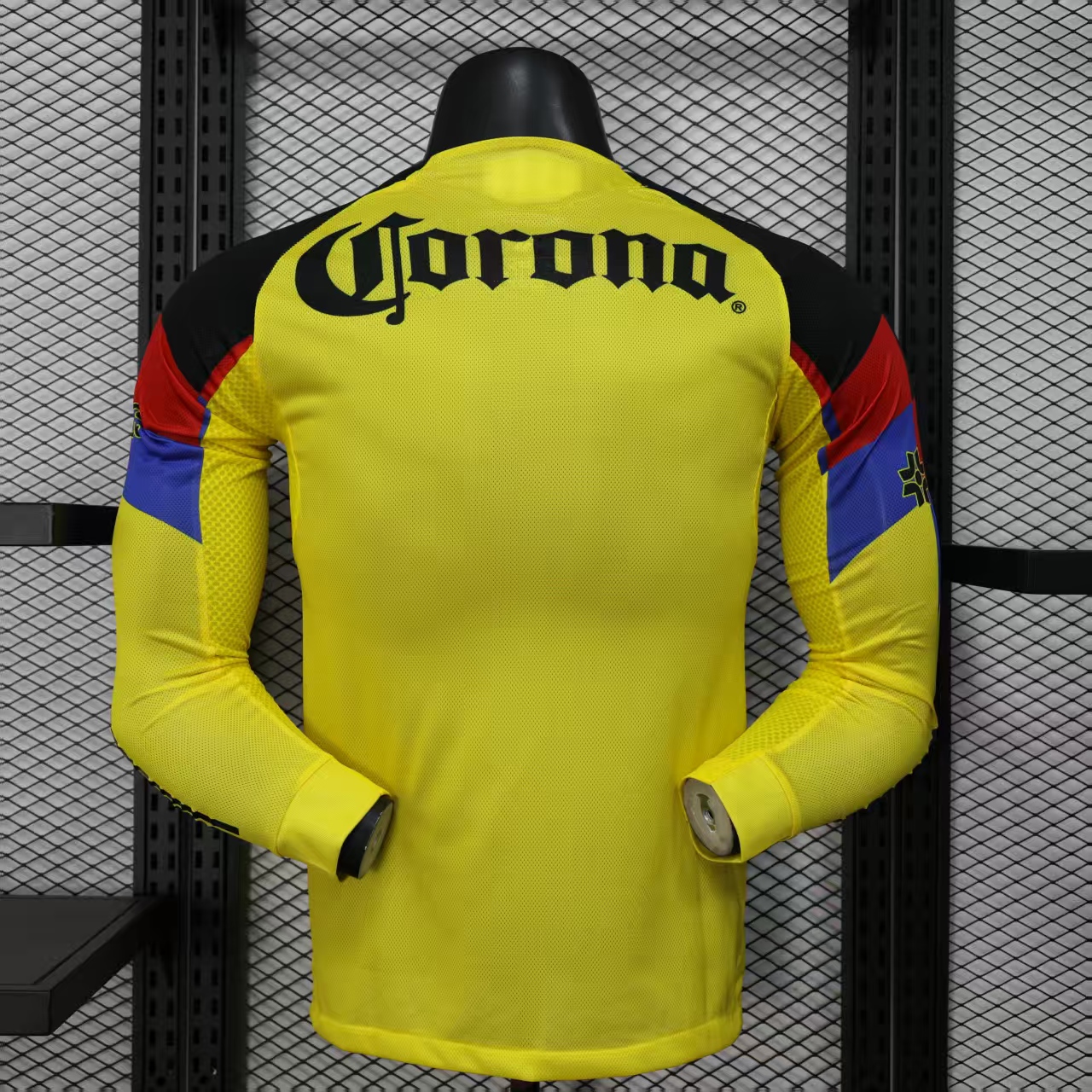 25-26 Club America  Home Soccer Jersey Player Version Long Sleeve - view 3