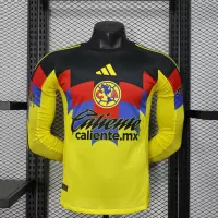 25-26 Club America  Home Soccer Jersey Player Version Long Sleeve - view 1