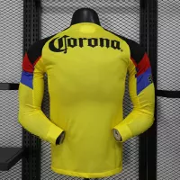 25-26 Club America  Home Soccer Jersey Player Version Long Sleeve - view 3