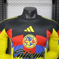 25-26 Club America  Home Soccer Jersey Player Version Long Sleeve - view 5