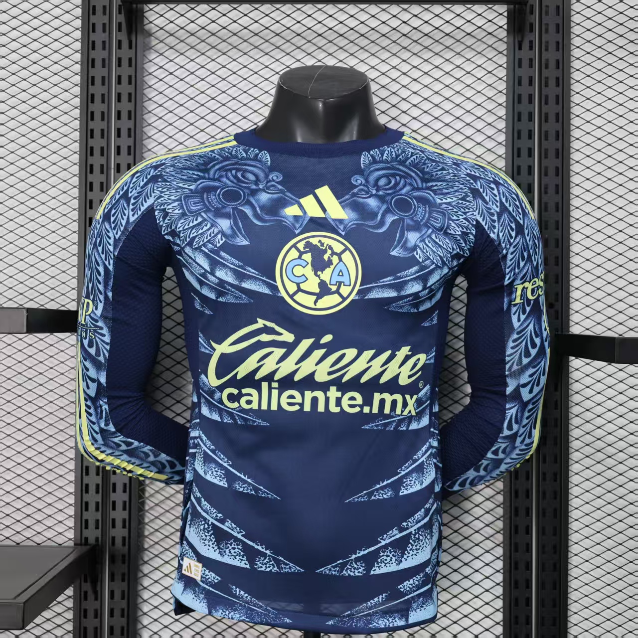 25-26 Club America Away Soccer Jersey Player Version Long Sleeve
