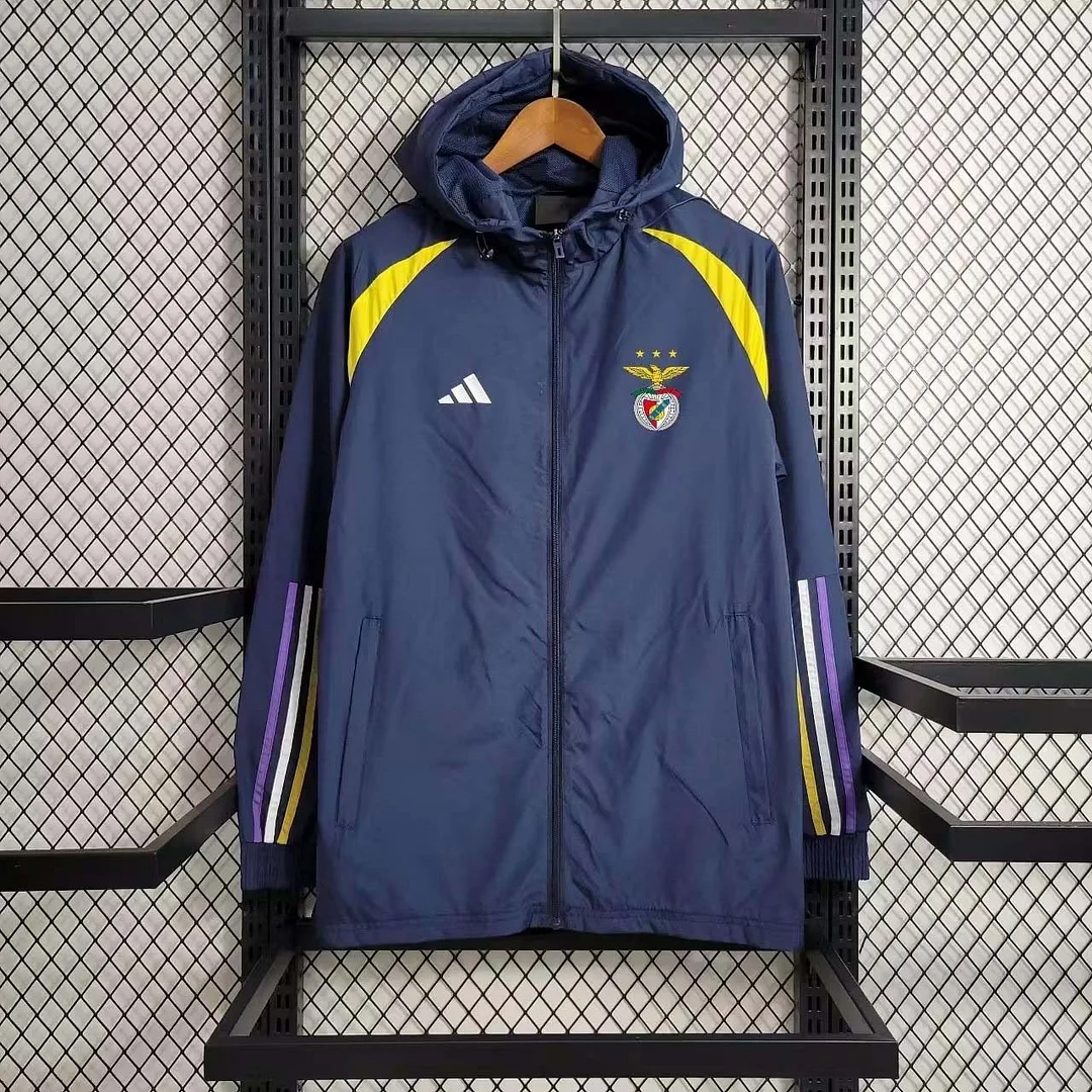 Benfica 2023 Benfica Windbreaker Navy blue Soccer Jersey 1:1 Thai Quality vs The Original: A Detailed Comparison