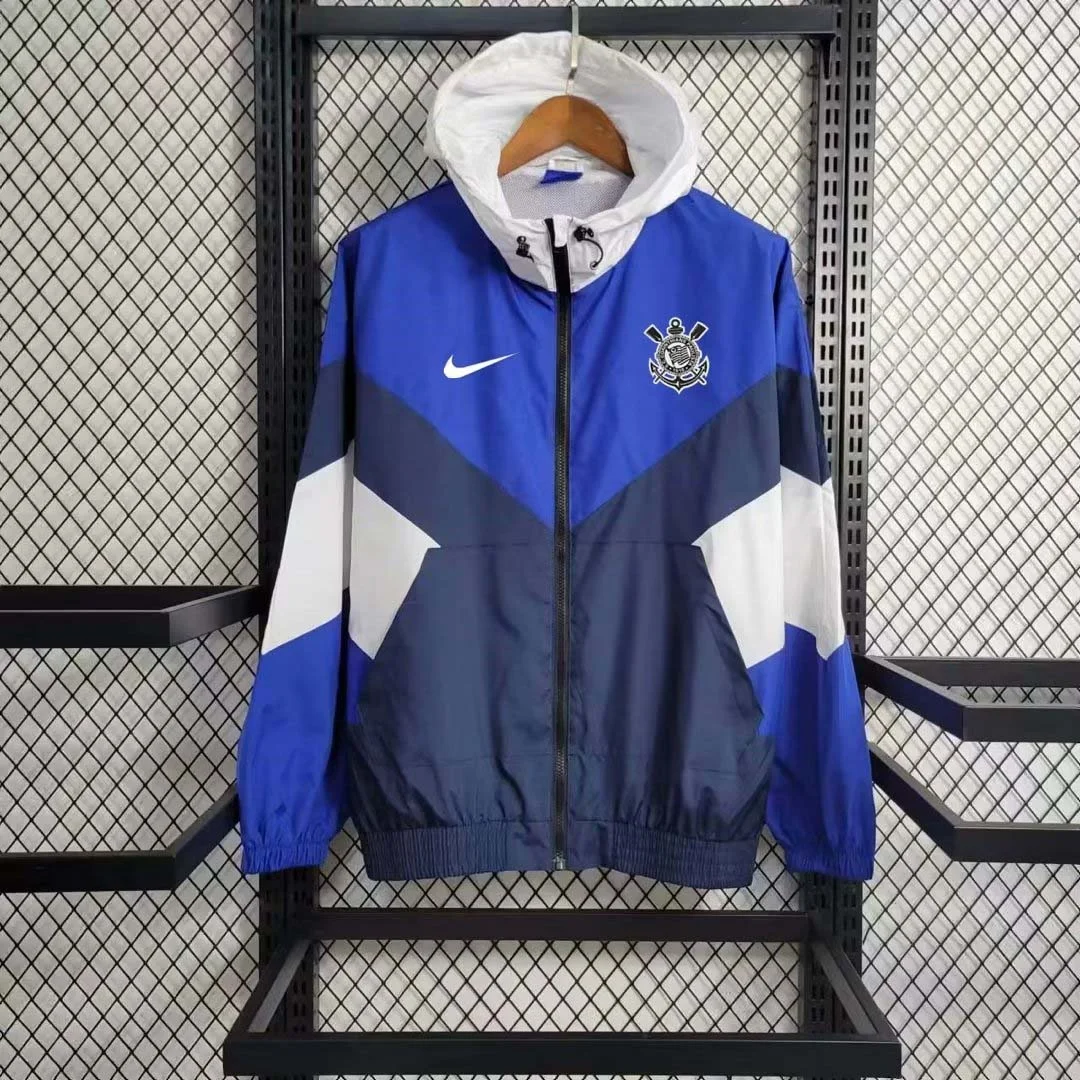2023 Corinthians Windbreaker Blue Soccer Jersey 1:1 Thai Quality