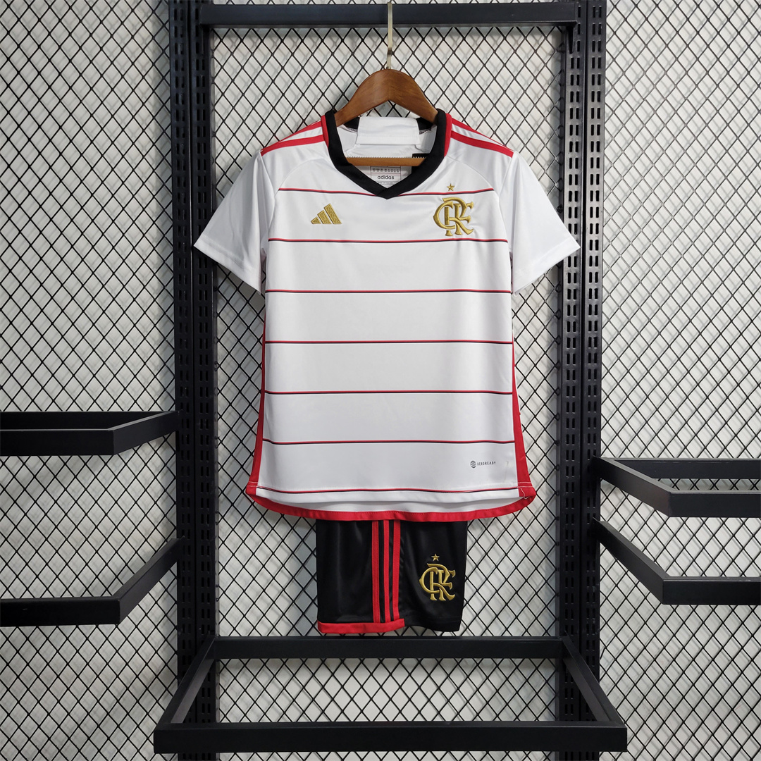 23-24 CR Flamengo Away Kids Kit Jersey+Shorts