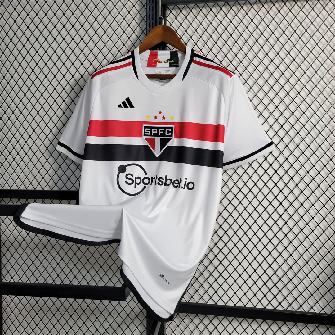 23-24 Sao Paulo FC Home Soccer Jersey - view 3