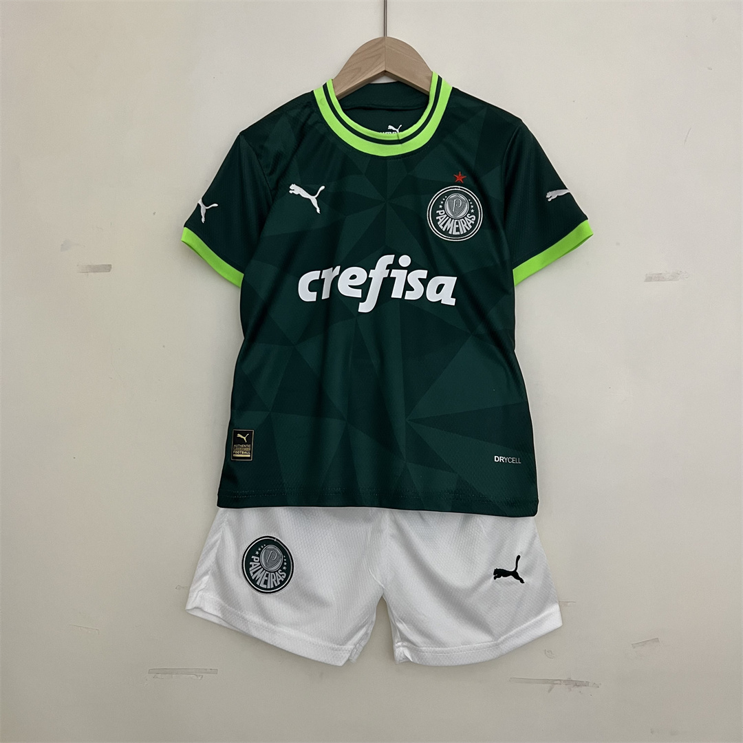 23-24 SE Palmeiras Home Kids Kit Jersey+Shorts