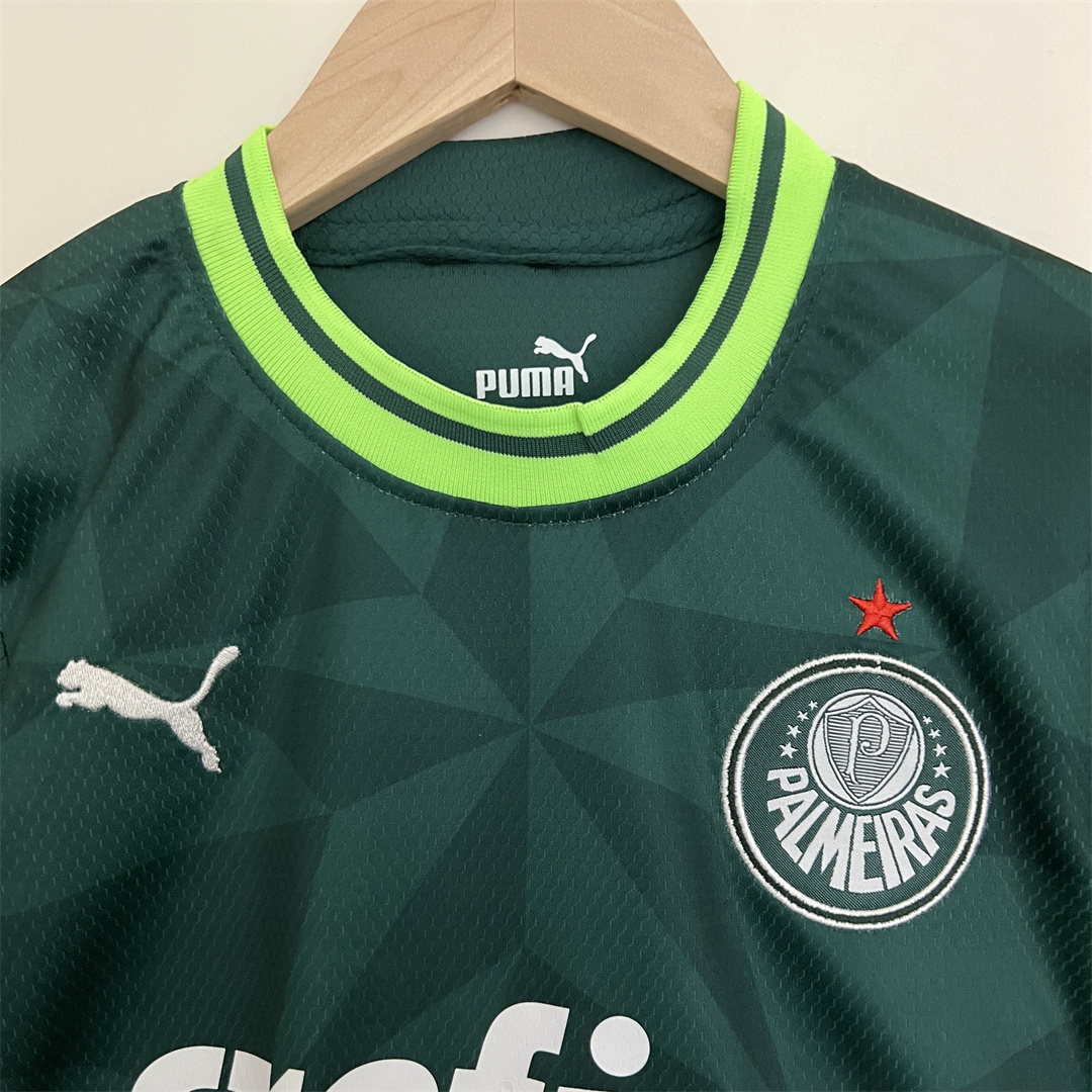 23-24 SE Palmeiras Home Kids Kit Jersey+Shorts - view 4