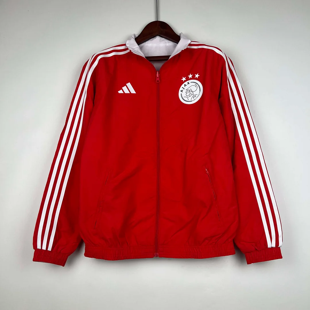 2023/2024 Ajax Reversible Windbreaker（Red-White）Soccer Jersey 1:1 Thai Quality - view 12