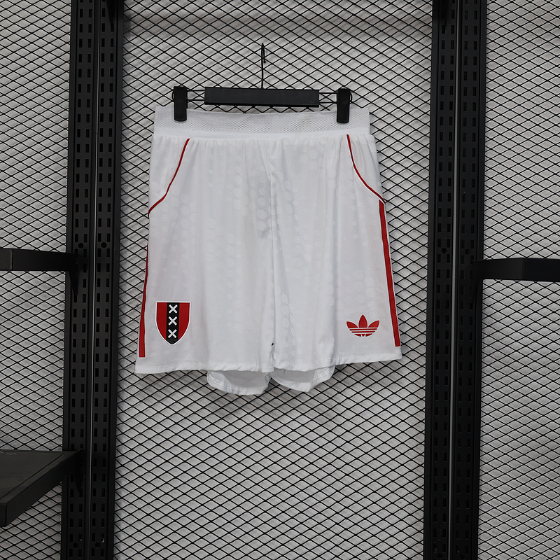 25-26 Ajax Home Soccer Shorts Player Version