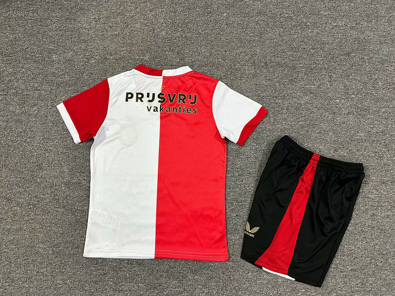 25-26 Feyenoord Home Soccer Kids Kit Jersey+Shorts - view 3