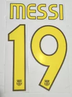 Barcelona MESSI #19 name print and number 2007/08 home / Away - view 1