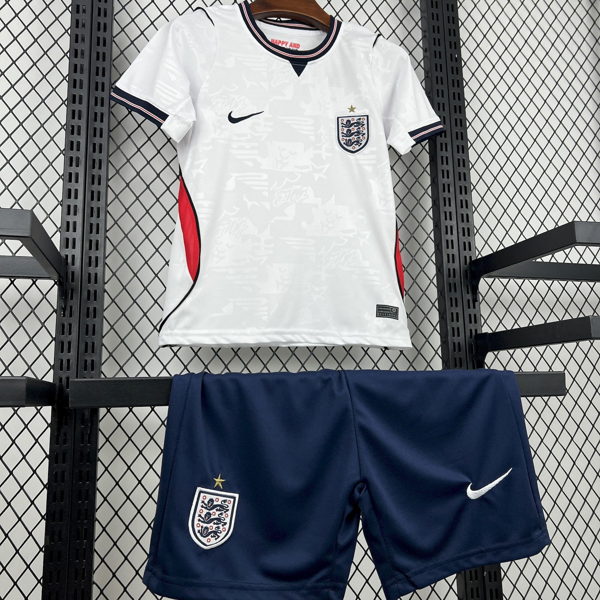 2026 England Home Wolrd Cup Soccer Kids Kit Jersey+Shorts - view 7
