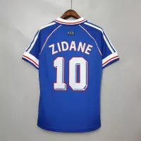 1998 France Zidane #10 World Cup Home Retro Jersey - view 1
