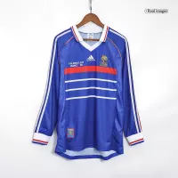 1998 France World Cup Home Retro Jersey Long Sleeve - view 4