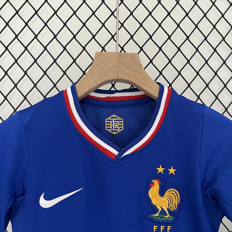2024 France Euro Cup Home Kids Kit Jersey+Shorts - gallery