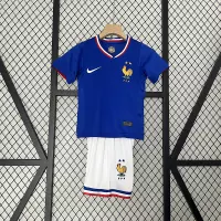 2024 France Euro Cup Home Kids Kit Jersey+Shorts - view 1