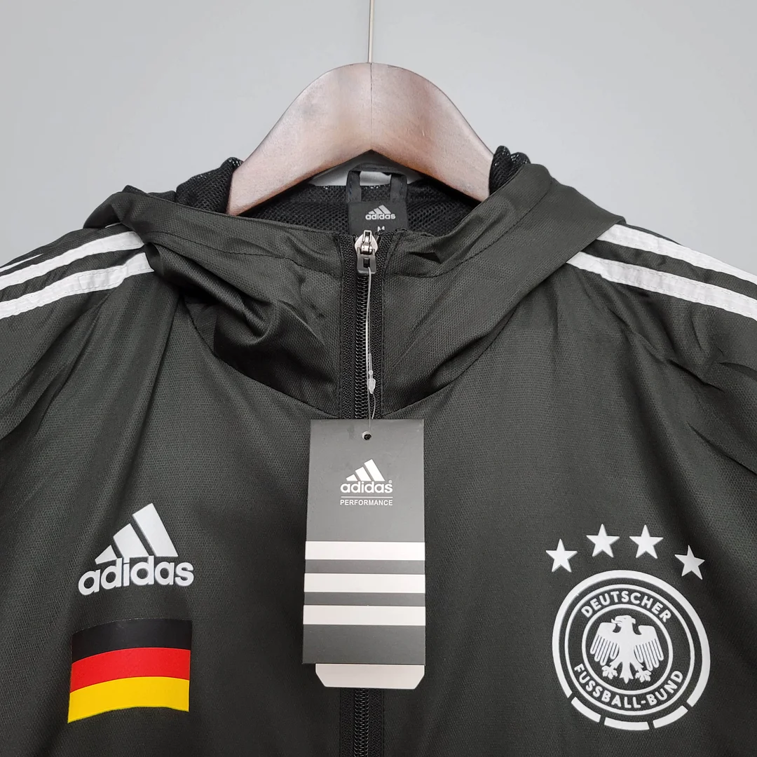 2021 Windbreaker Soccer Jersey Germany Black - gallery