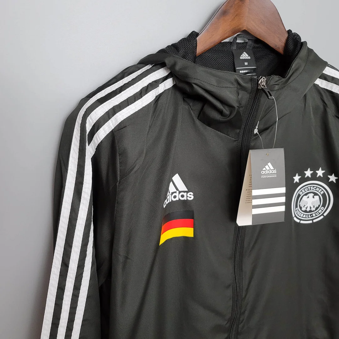 2021 Windbreaker Soccer Jersey Germany Black - gallery