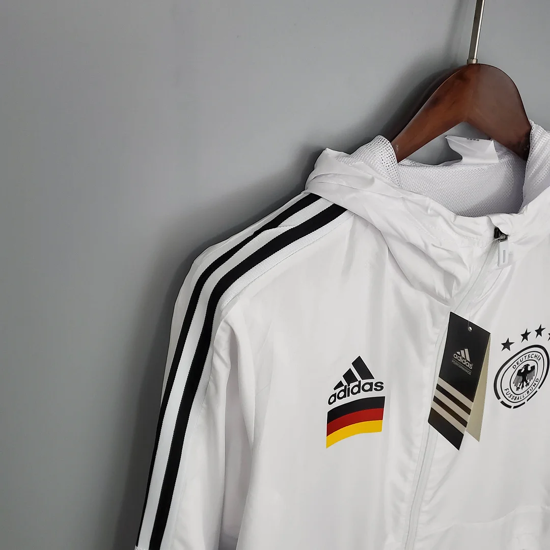 2021 Windbreaker Soccer Jersey Germany White - gallery
