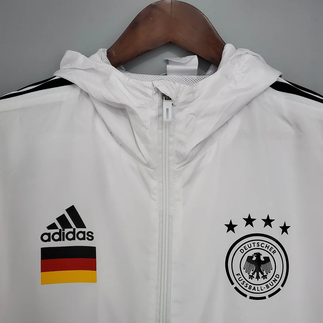 2021 Windbreaker Soccer Jersey Germany White - gallery