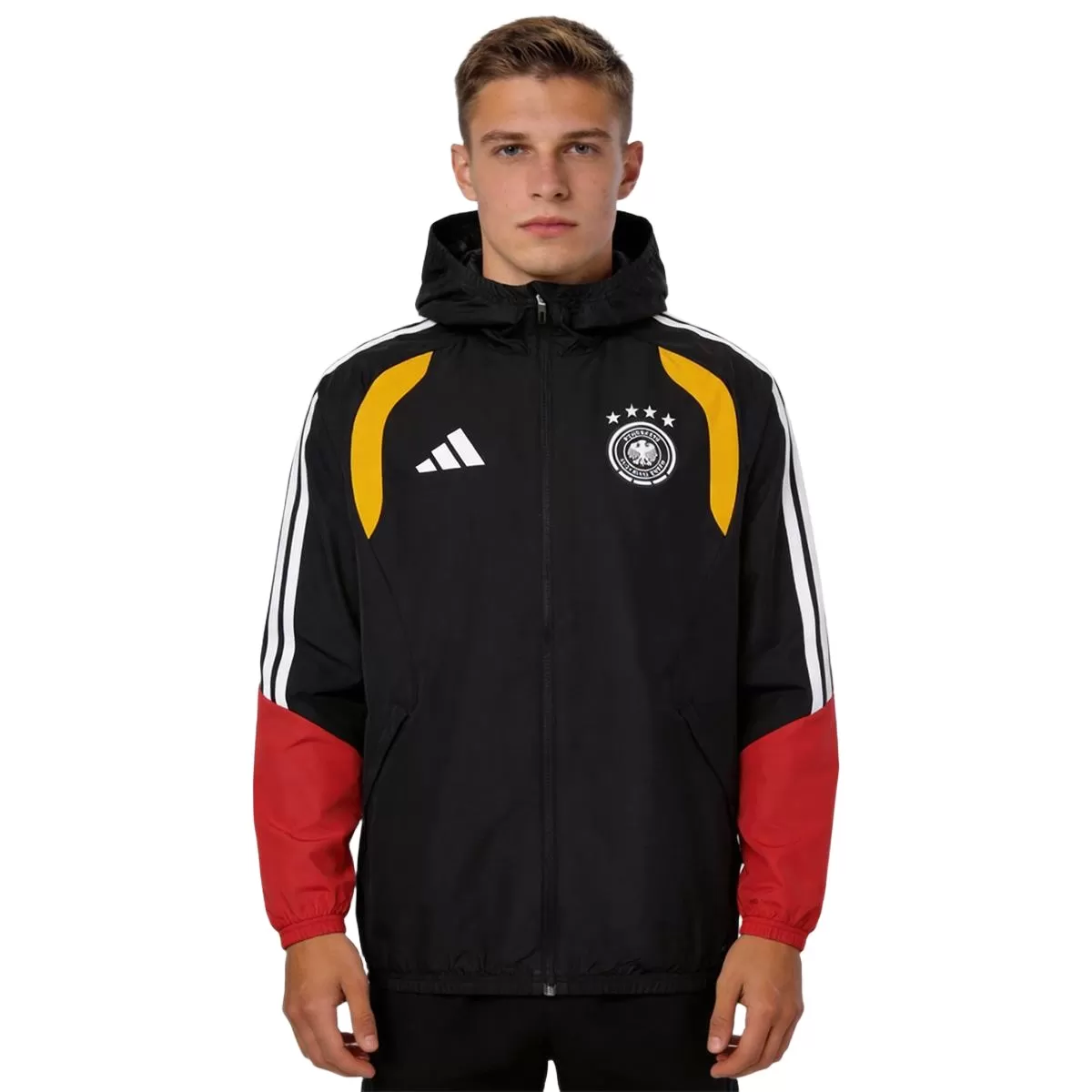 2026 Germany Windbreaker Hoodie Jacket Red&Black - gallery