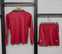 2026 Portugal Home World Cup Soccer Kids Long Sleeve Kit Jersey+Shorts - view 3