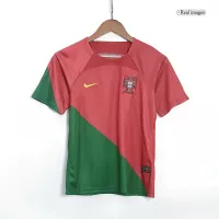 2022 Portugal World Cup Home Soccer Kids Kit Jersey+Shorts - view 4