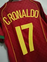 2004 Portugal C.Ronaldo #17 Euro Cup Home Retro Jersey - view 20