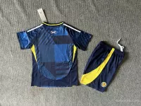 2024 Scotland Euro Cup Home Soccer Kids Kit Jersey+Shorts - view 3