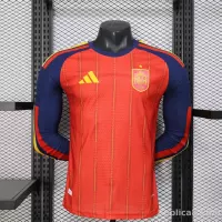 2026 Spain Home World Cup Soccer Jersey Authentic Shirt Long Sleeve - view 1