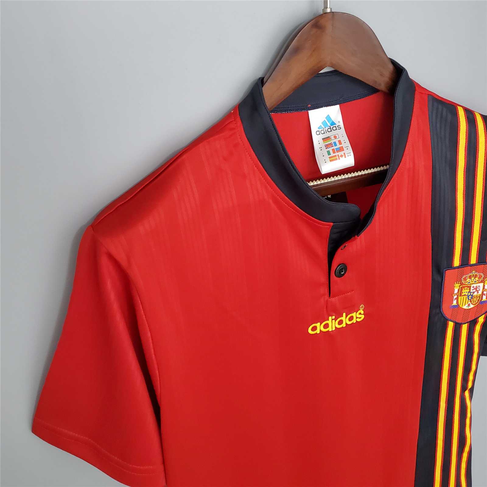 1996 Spain Home Euro Cup Retro Jersey - gallery