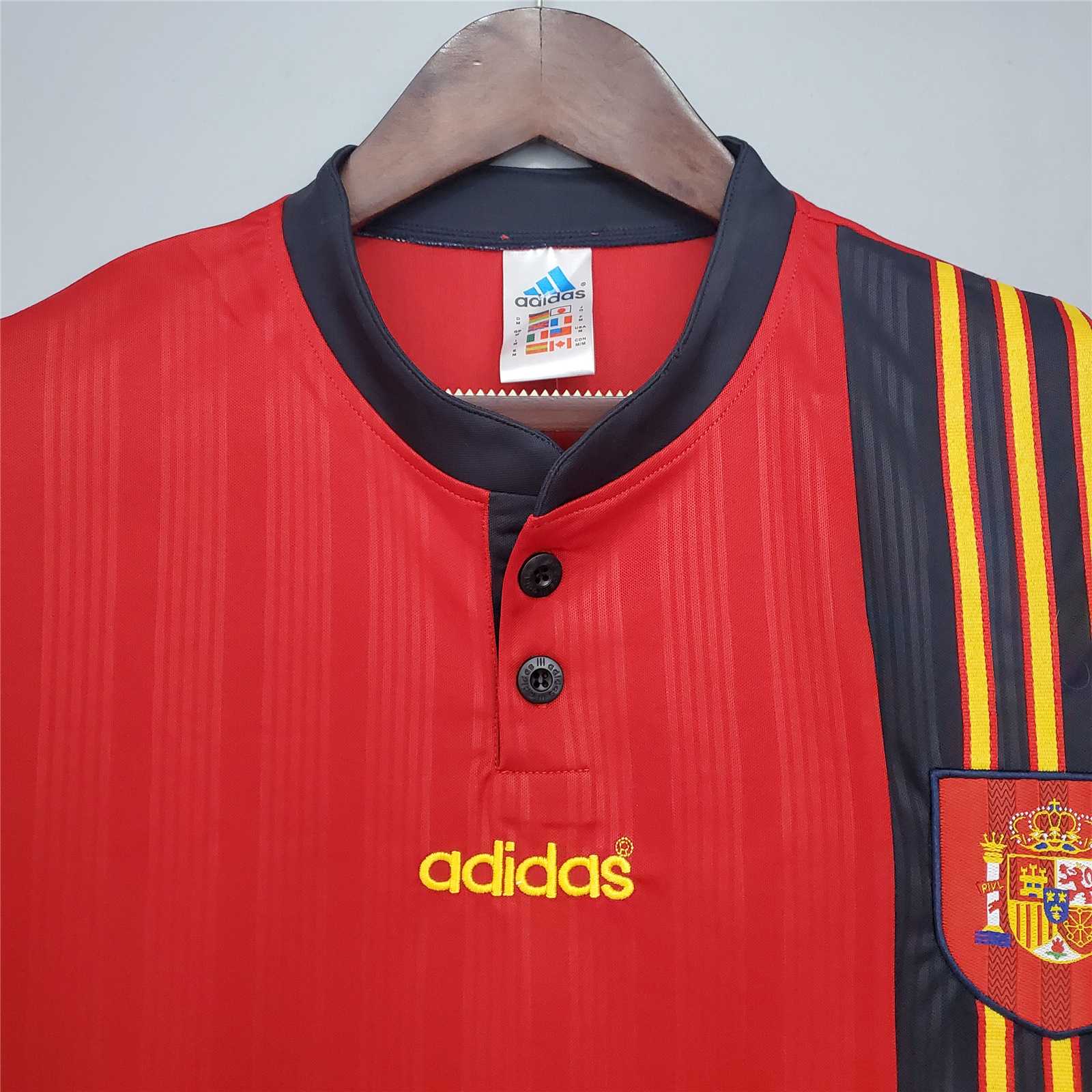 1996 Spain Home Euro Cup Retro Jersey - gallery
