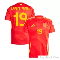 2024 Spain LAMINE YAMAL #19 Euro Cup Home Football Jersey - view 1