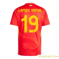 2024 Spain LAMINE YAMAL #19 Euro Cup Home Football Jersey - view 4